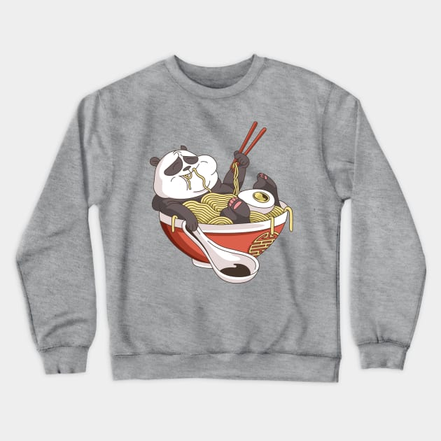 Panda Ramen Crewneck Sweatshirt by Meganpalmer